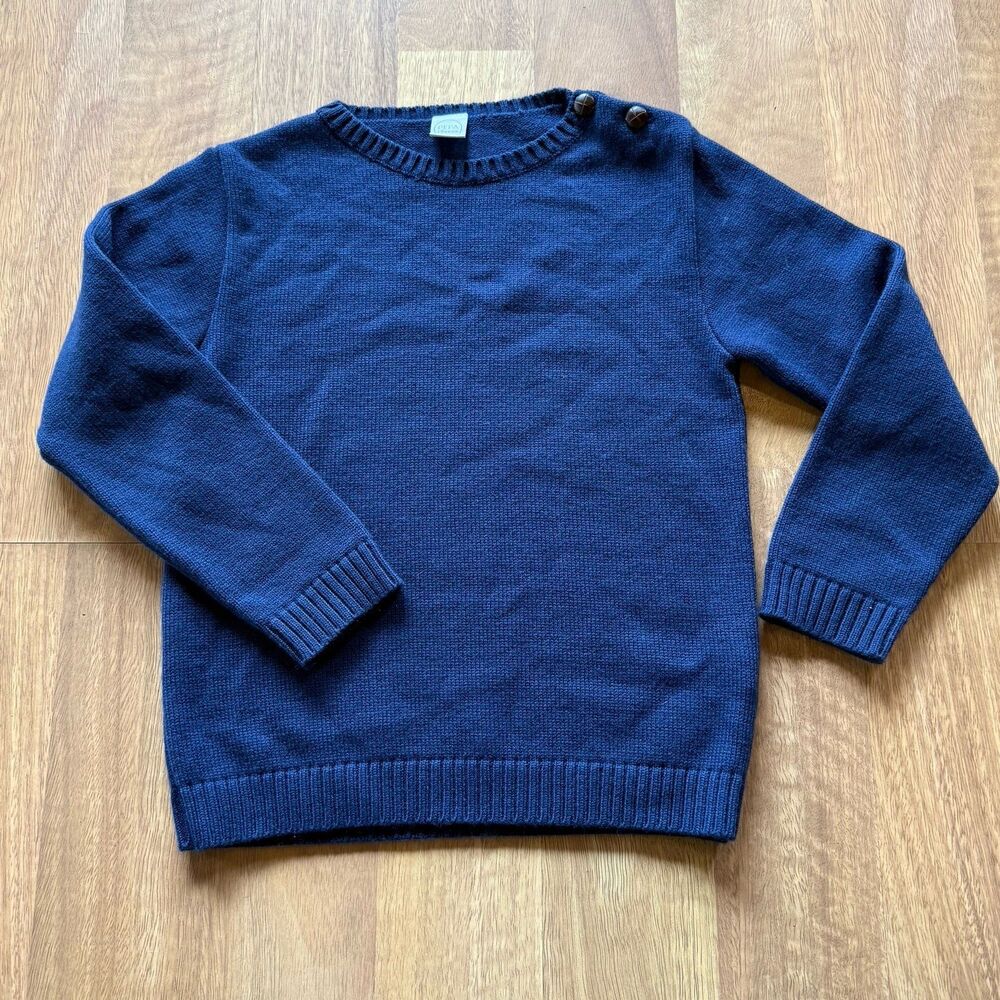 PEPA London navy crew neck knit sweater